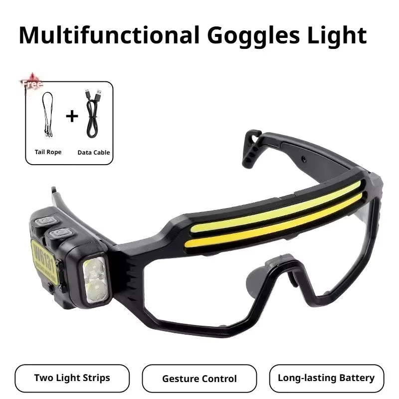 COB LED Glasses Headlight