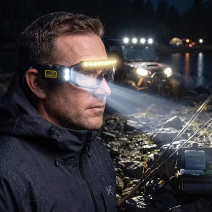 COB LED Glasses Headlight